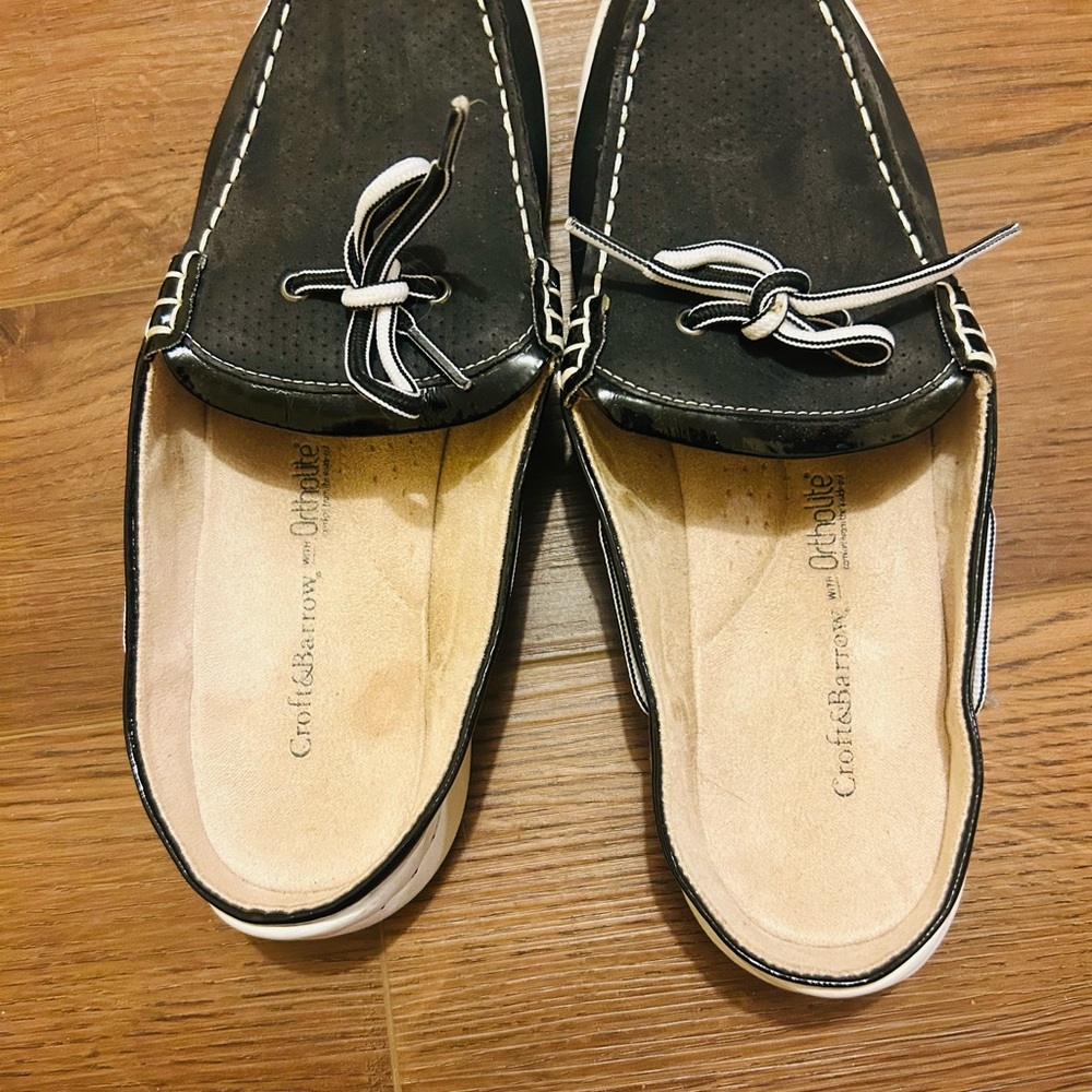 Croft & Barrow Women's Black Moccasins Ortholike size 9.5 - Picture 2 of 7